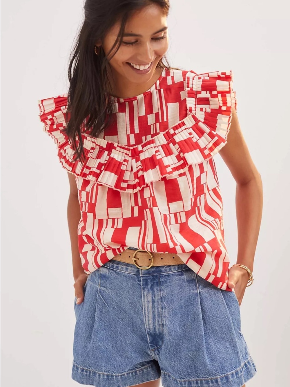 Anthropologie Corey Lynn Calter Ruffled Blouse Small